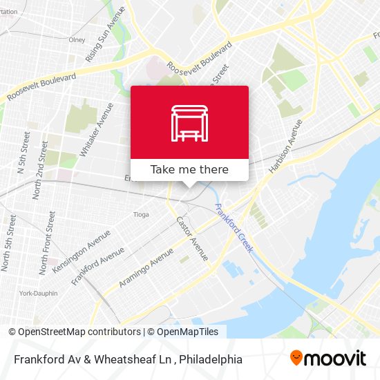 Mapa de Frankford Av & Wheatsheaf Ln