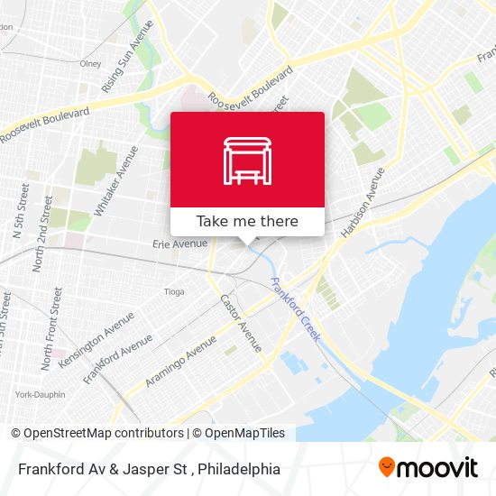 Frankford Av & Jasper St map