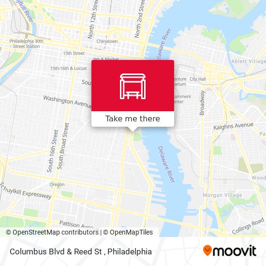 Columbus Blvd & Reed St map