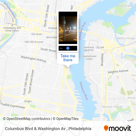 Columbus Blvd & Washington Av map
