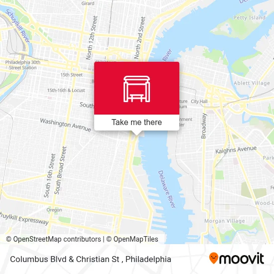 Columbus Blvd & Christian St map