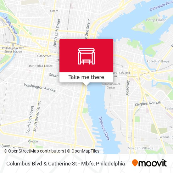 Columbus Blvd & Catherine St - Mbfs map