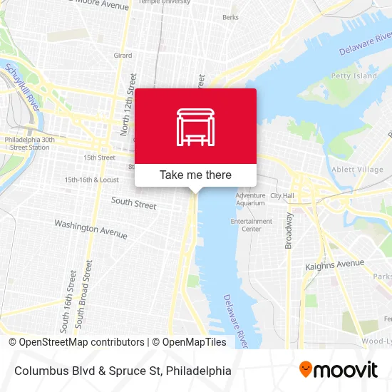 Columbus Blvd & Spruce St map