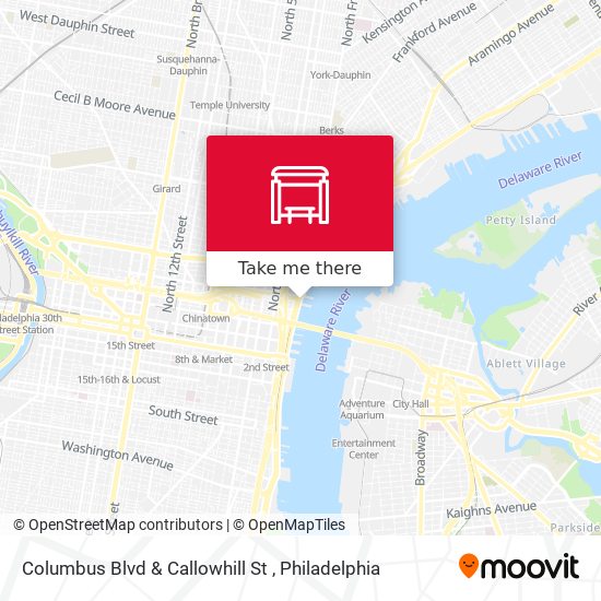 Columbus Blvd & Callowhill St map