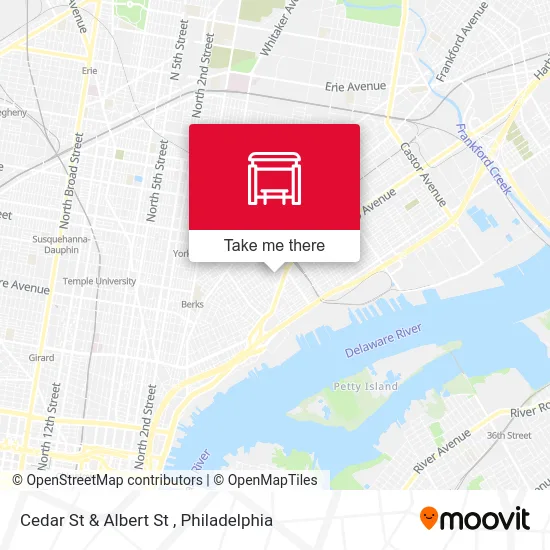 Cedar St & Albert St map