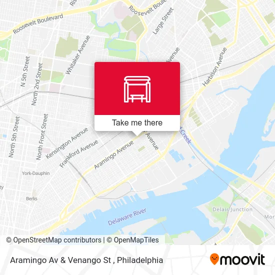 Aramingo Av & Venango St map