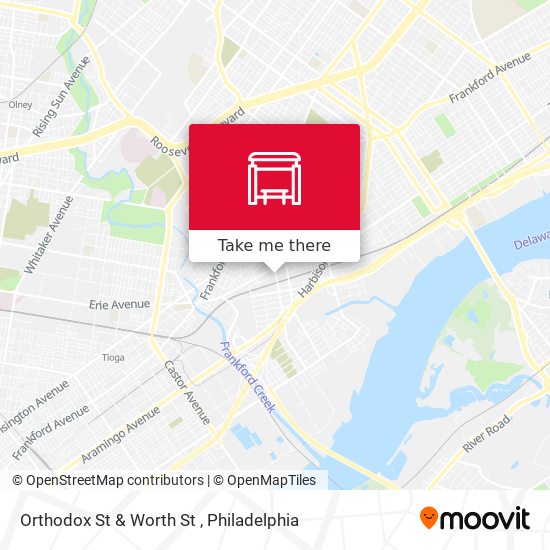 Orthodox St & Worth St map