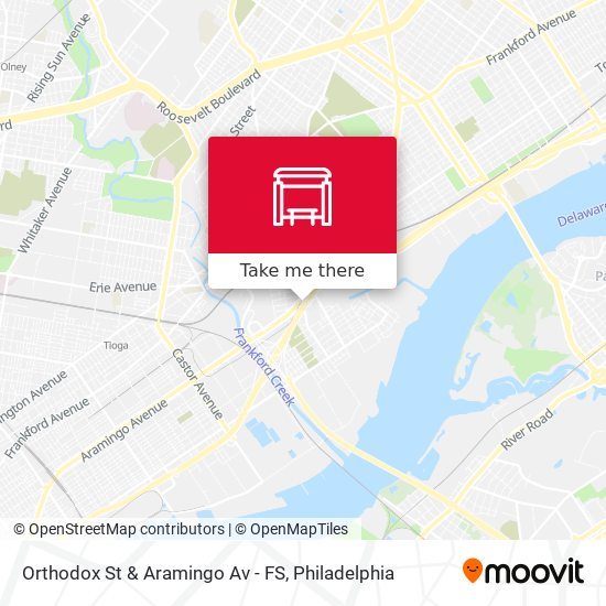 Orthodox St & Aramingo Av - FS map