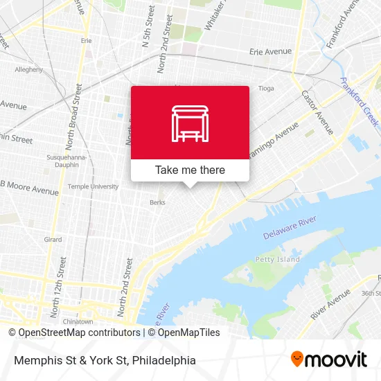 Memphis St & York St map