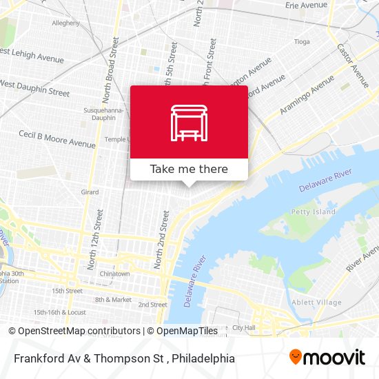 Frankford Av & Thompson St map