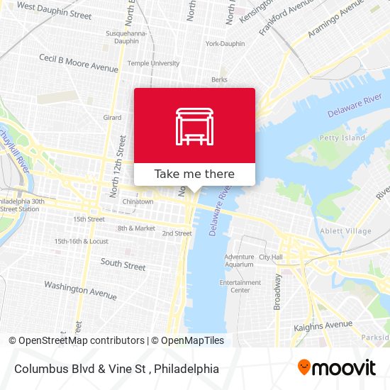 Columbus Blvd & Vine St map