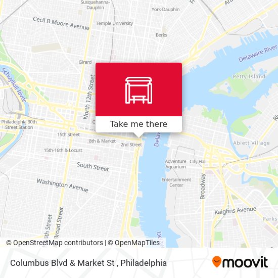 Columbus Blvd & Market St map