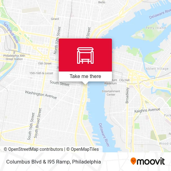 Columbus Blvd & I95 Ramp map