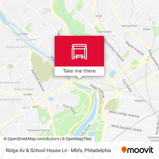 Ridge Av & School House Ln - Mbfs map