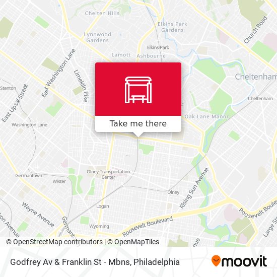 Godfrey Av & Franklin St - Mbns map