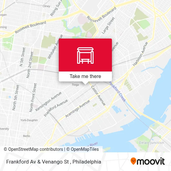 Frankford Av & Venango St map