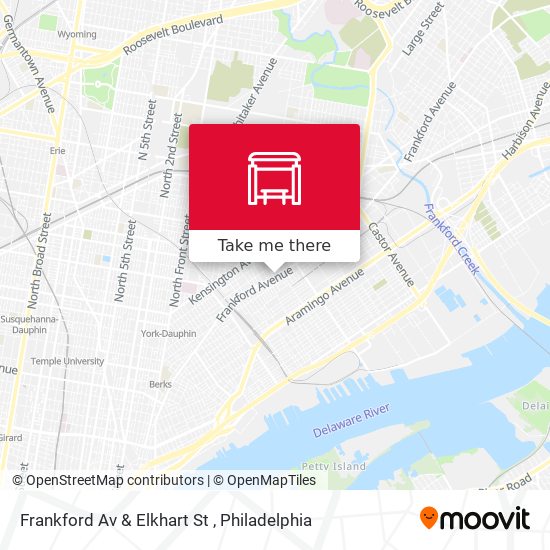 Frankford Av & Elkhart St map