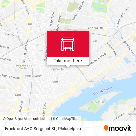 Frankford Av & Sergeant St map