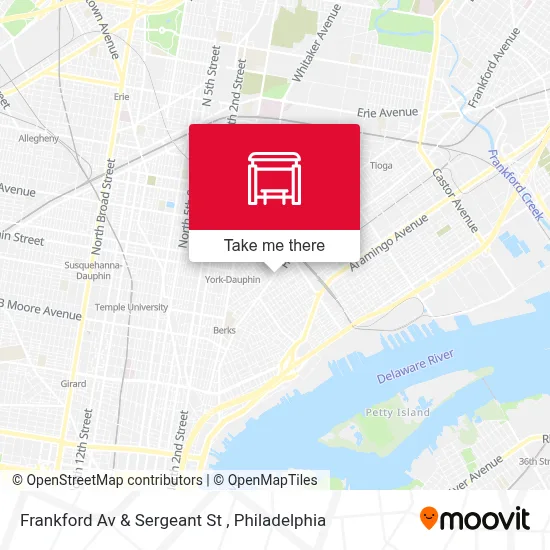Frankford Av & Sergeant St map