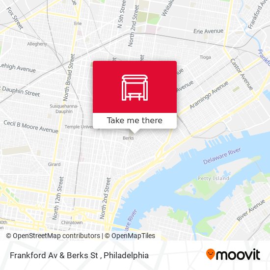 Frankford Av & Berks St map