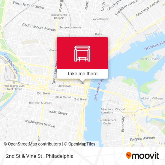 2nd St & Vine St map