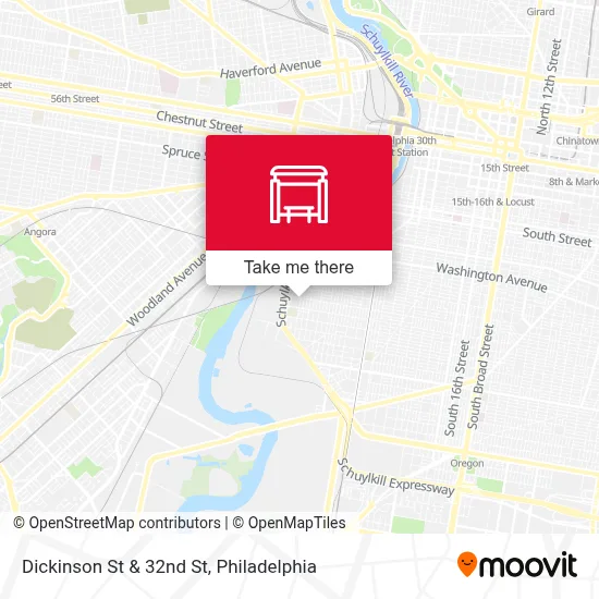 Dickinson St & 32nd St map