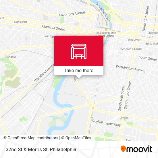 32nd St & Morris St map