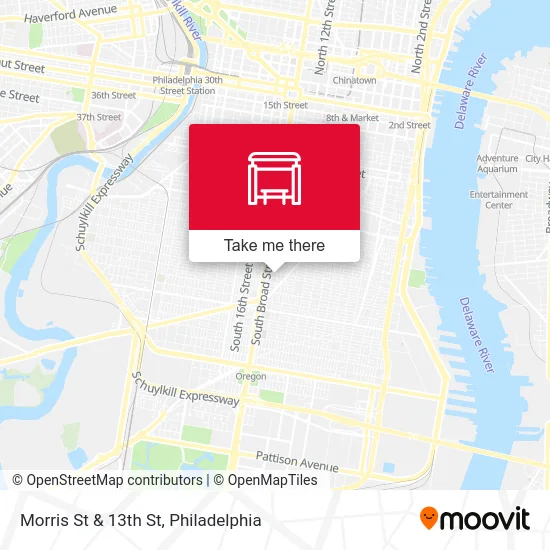 Morris St & 13th St map