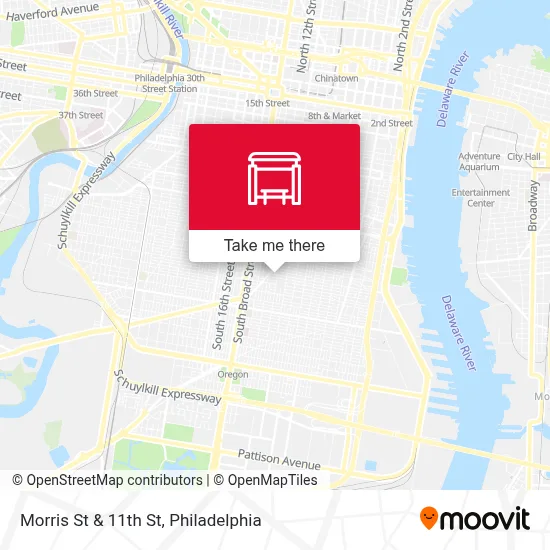 Morris St & 11th St map