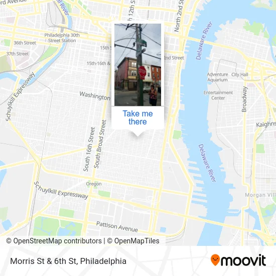 Morris St & 6th St map