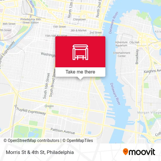 Morris St & 4th St map