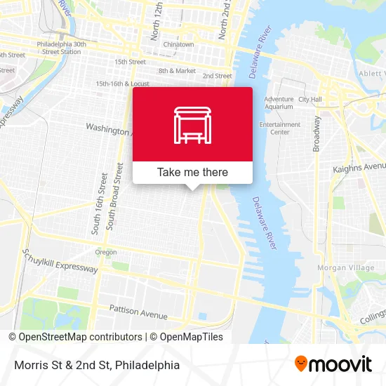 Morris St & 2nd St map