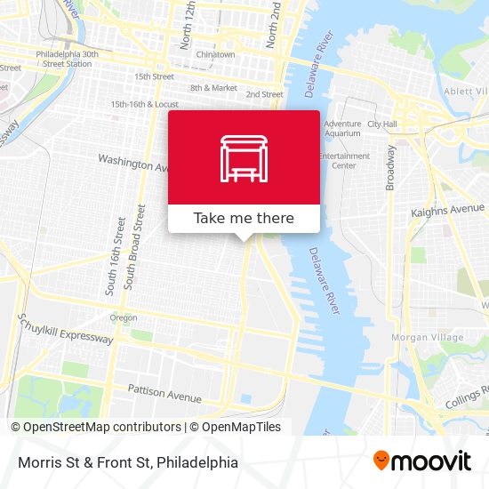 Morris St & Front St map