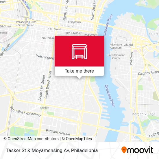 Tasker St & Moyamensing Av map