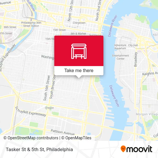 Tasker St & 5th St map