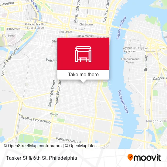Tasker St & 6th St map