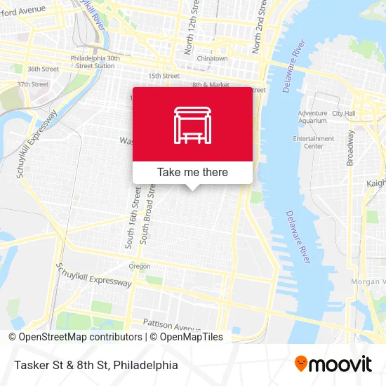 Tasker St & 8th St map