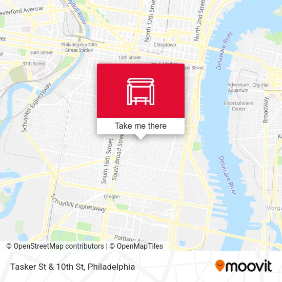Tasker St & 10th St map