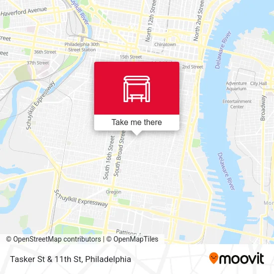 Tasker St & 11th St map