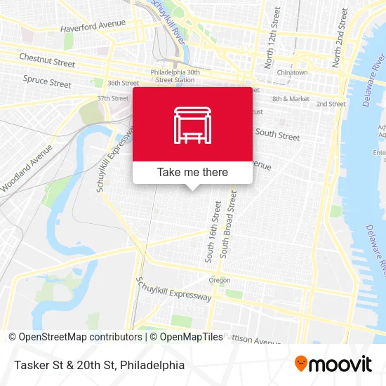 Tasker St & 20th St map