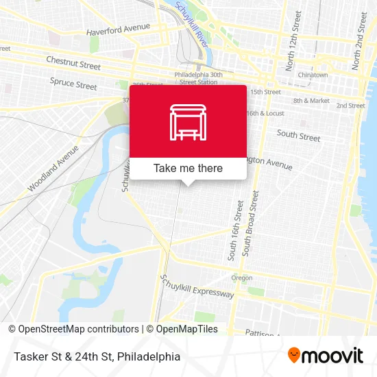 Tasker St & 24th St map