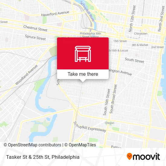 Tasker St & 25th St map