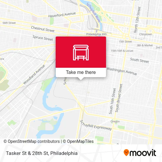 Tasker St & 28th St map