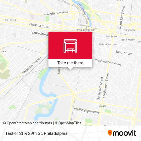 Tasker St & 29th St map