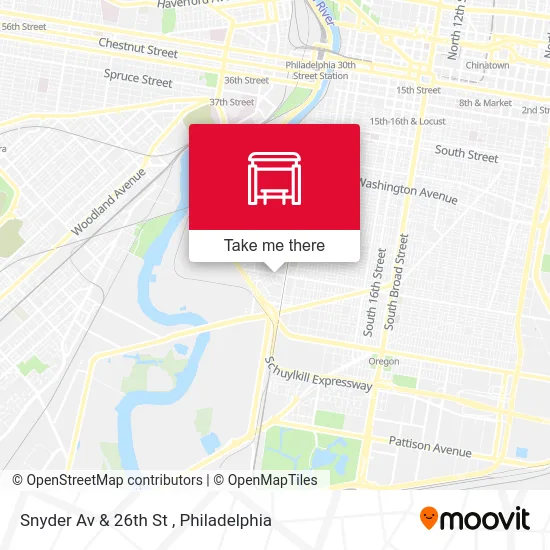 Snyder Av & 26th St map