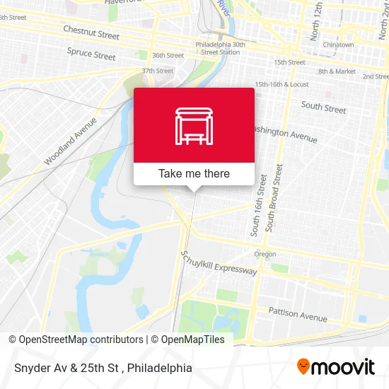 Snyder Av & 25th St map