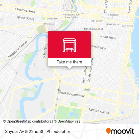 Snyder Av & 22nd St map