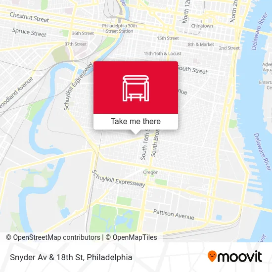 Snyder Av & 18th St map