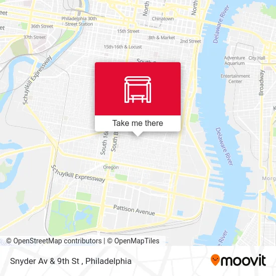 Snyder Av & 9th St map