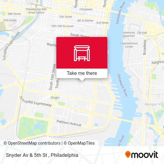 Snyder Av & 5th St map